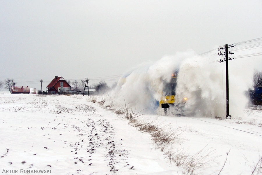 Zamieć śnieżna na Pomorzu