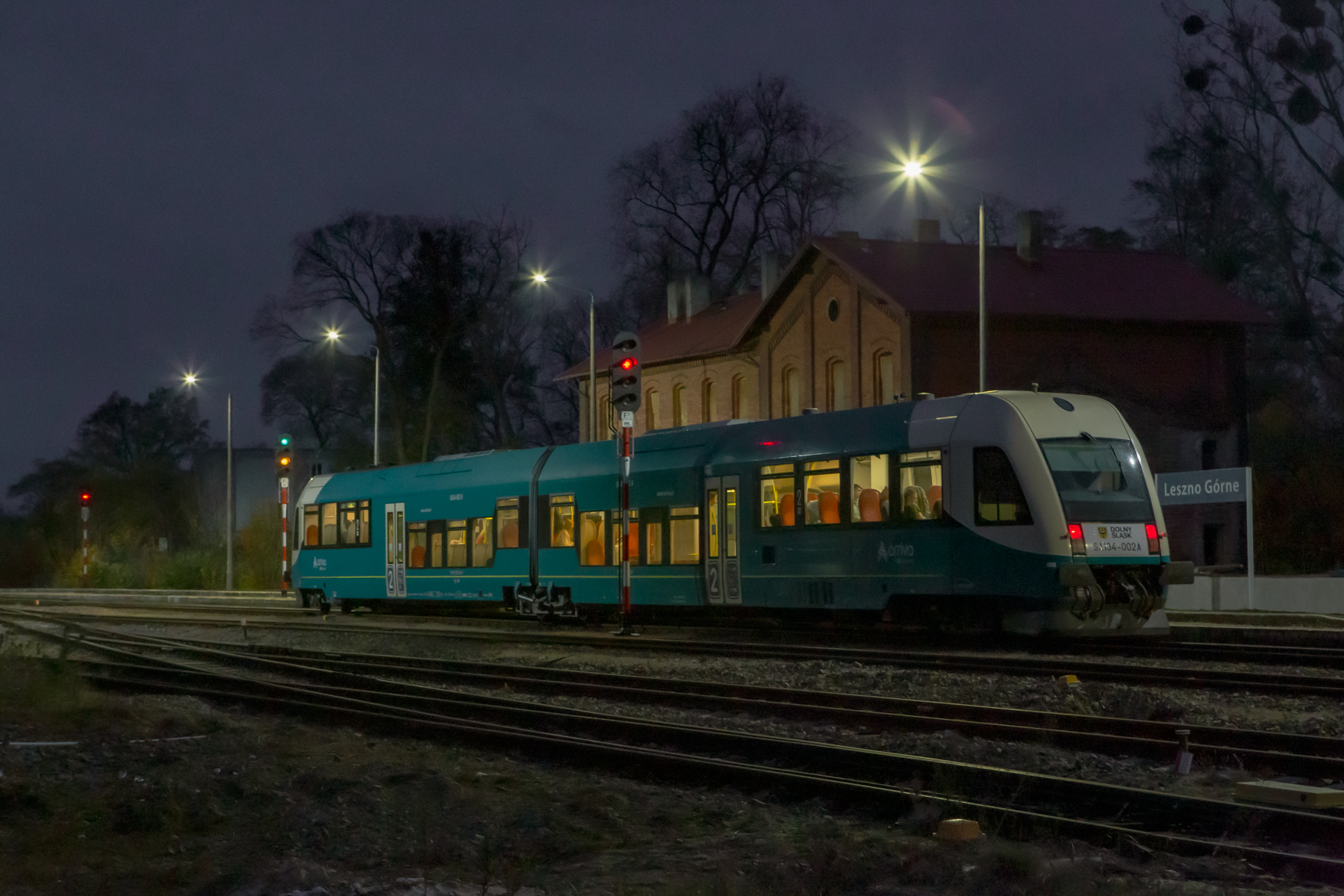 Krótki postój w Lesznie Górnym