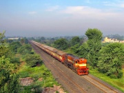 WDM-3D # 11360 with AC express near Loni on 30th September 2012.