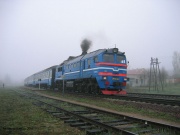 Białoruska lokalka o poranku