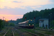 TLK Wieniawski o zachodzie słońca