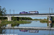 Luzaki PKP Intercity nad Nogatem w Malborku.