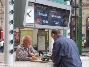 Oczekując na pociąg do Bekescsaby...